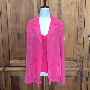 NWT Mystree Fuchsia Pink CUPRO/VISCOSE Blazer Sz. MD.